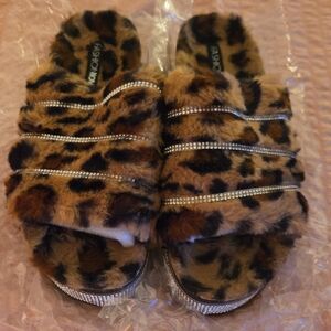 Fashion Nova Animal Print Platform Sandals